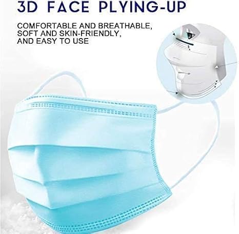 Blue Face Masks 3 Ply Disposable - Case of 2000