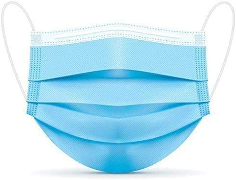 Blue Face Masks 3 Ply Disposable - Case of 2000