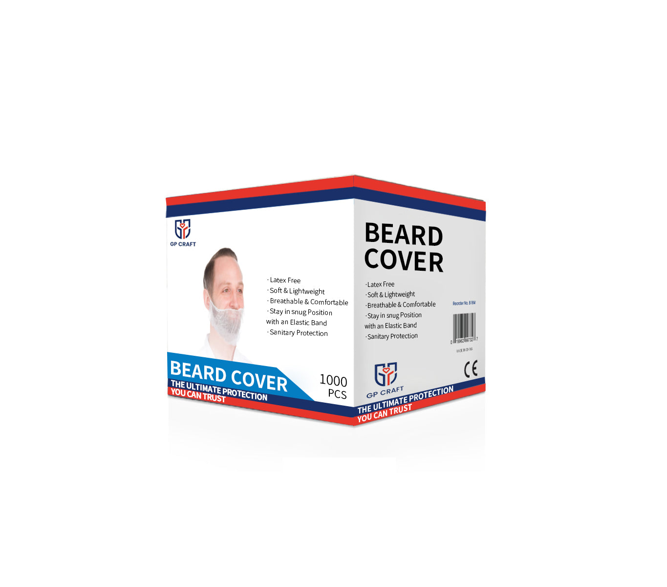 Disposable Beard Covers – White (Case of 1000)