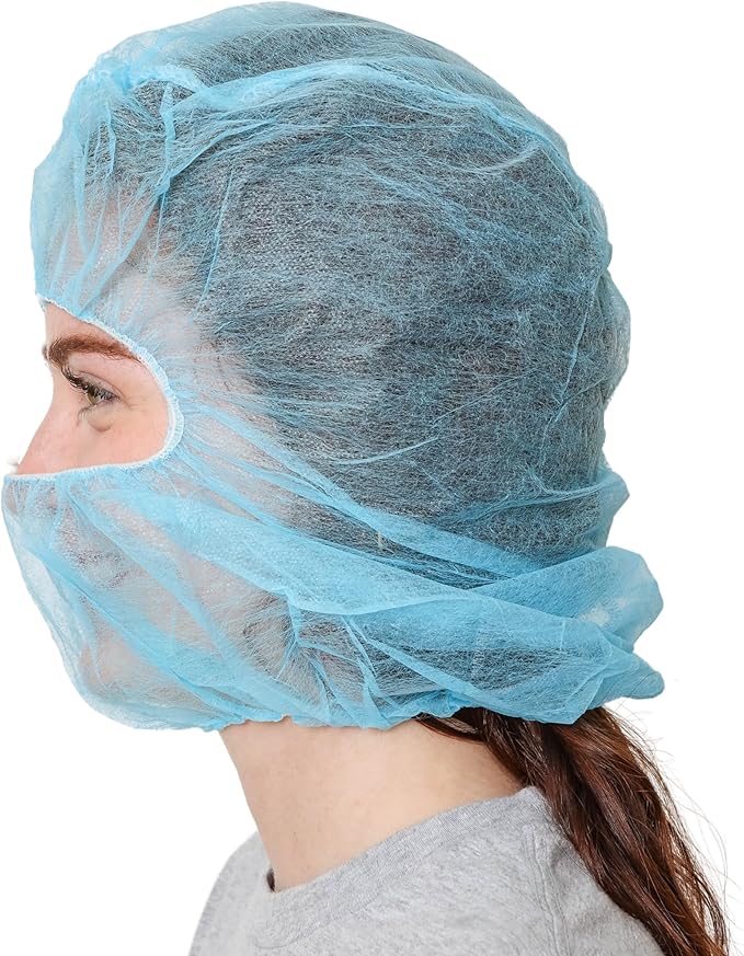Blue Disposable Hoods - 24" (Case of 1000)