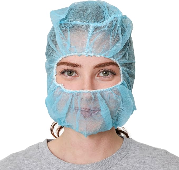 Blue Disposable Hoods - 24" (Case of 1000)