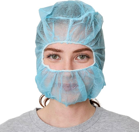 Blue Disposable Hoods - 24" (Case of 1000)