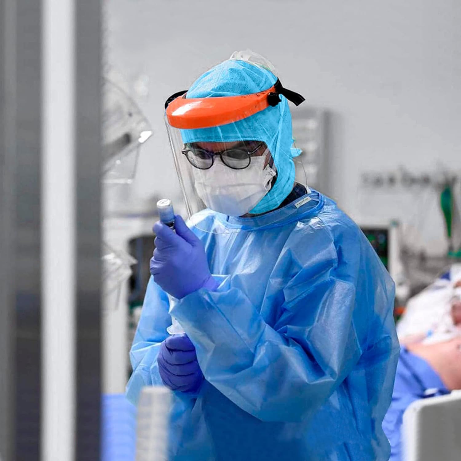 Blue Disposable Hoods - 24" (Case of 1000)