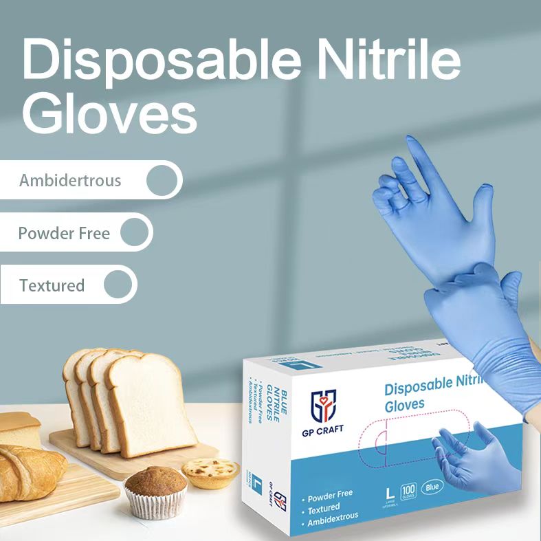 GP 4 Mil Blue Nitrile Exam Gloves - Case of 1000