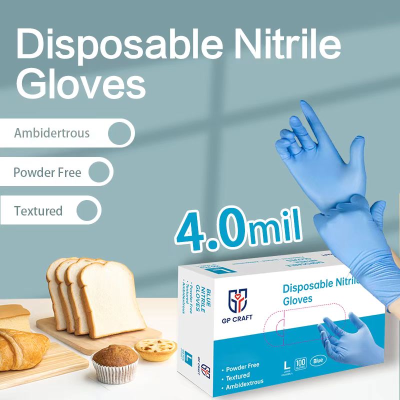 GP 4 Mil Blue Nitrile Exam Gloves - Case of 1000
