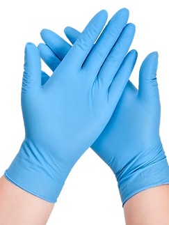 Lydus Medical Examination Blue Nitrile Gloves, 5 Mil - Case of 1000