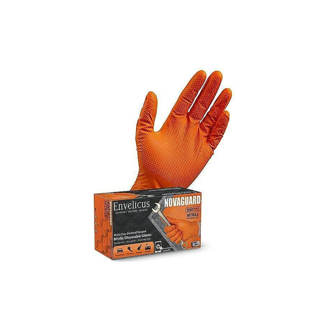 Novaguard Orange Nitrile Industrial, 8.5 mil, Chemical Resistant
