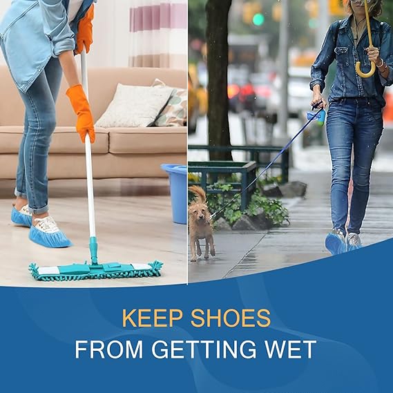 Disposable Blue Shoe Covers – Waterproof & Dustproof
