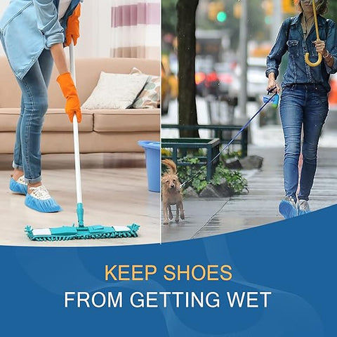 Disposable Blue Shoe Covers – Waterproof & Dustproof