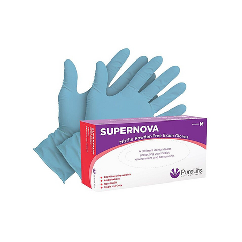 Supernova Blue Nitrile Exam Gloves – 3.5 Mil