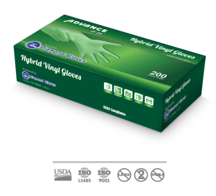 TPE Clear Hybrid Glove, Case of 2000