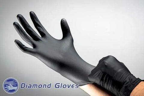 Diamond Black Latex Powder-Free Glove, 6 Mil, Case of 1000