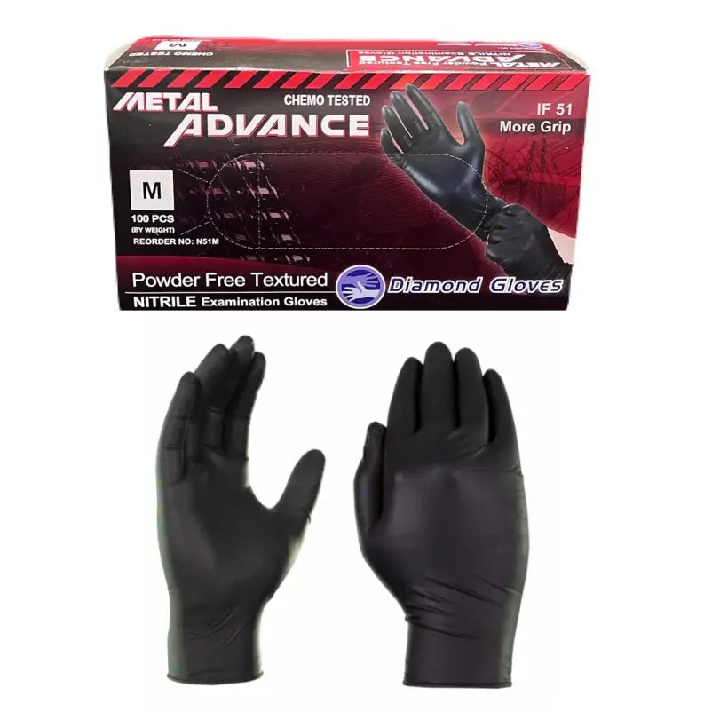 Diamond Black Nitrile Powder-Free Glove, 5 Mil, Case of 1000