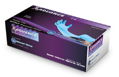 Diamond Blue Nitrile Exam Powder-Free Glove, Long Cuff, 8 Mil, Case of 500
