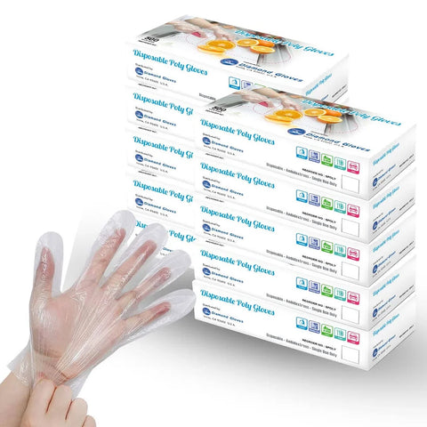 Diamond Clear Polyethylene Gloves, PF, Case of 5000