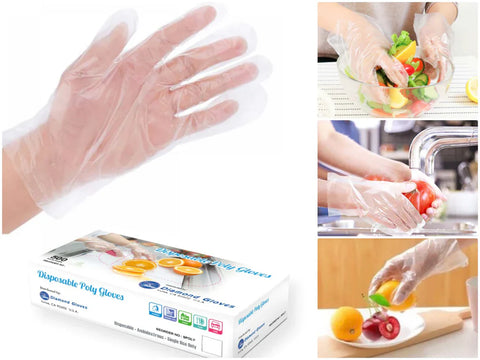 Diamond Clear Polyethylene Gloves, PF, Case of 5000