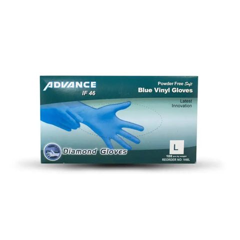 Diamond Vinyl Blue Powder-Free Glove, 4 Mil, Case of 1000