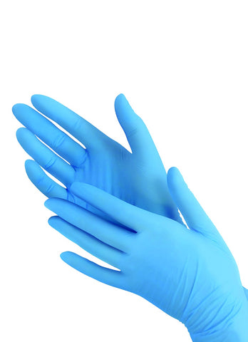 Vanguard Examination Blue Nitrile Gloves, 4 Mil - Case of 1000