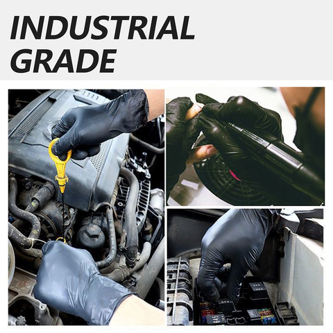 GP 6 Mil Black Nitrile Gloves - Case of 1000, Fentanyl Resistant